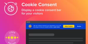 Elfsight Cookie Consent plugin allows you to add to your site a notification about cookie-use as a page load popup. You can write your own notification text