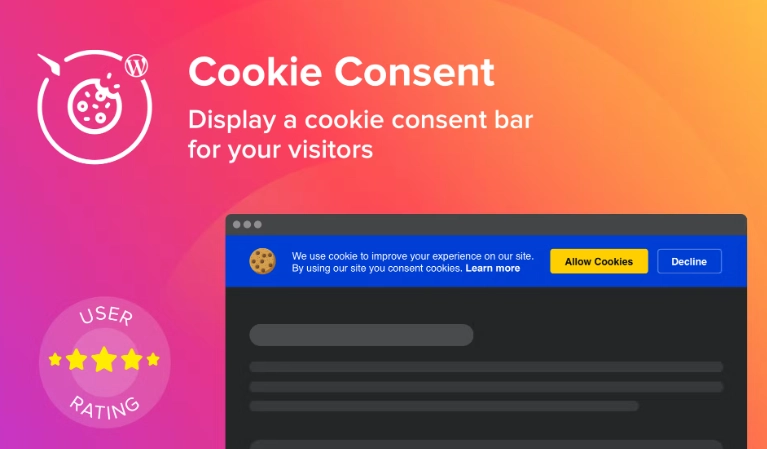 Elfsight Cookie Consent plugin allows you to add to your site a notification about cookie-use as a page load popup. You can write your own notification text