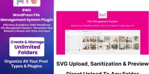 Supercharge your WordPress experience with the BWD File Management System! This intuitive plugin features drag-and-drop functionality