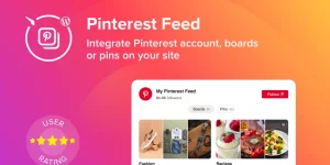 Elfsight Pinterest Feed allows displaying your own profile