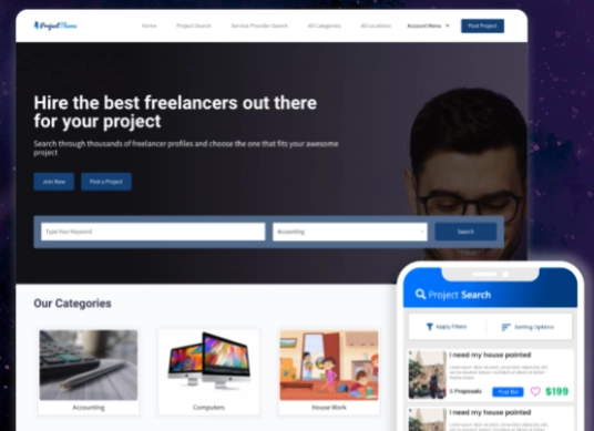 The best wordpress theme which allows you to build a freelancer website