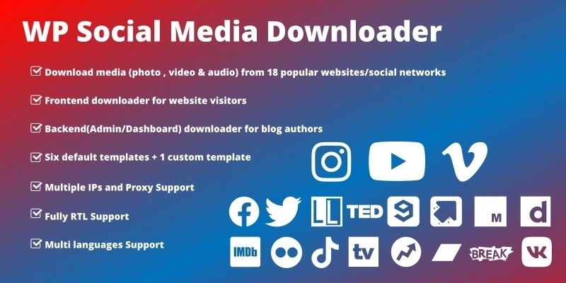 This Plugin allows you to download media (photo