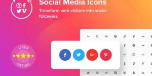 Social Media Icons plugin is a stylish