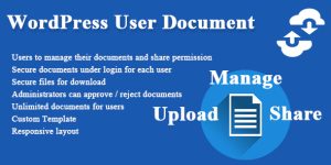 WordPress User Document plugin includes many features that help users manage their documents easily. The admin can create / edit / delete / approve / reject documents at backend. In addition