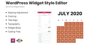 WordPress Widget Style Editor Elementor Addon plugin providing default WordPress widget with style options. Can be used to display WordPress widgets on the elementor kit with adjustments style