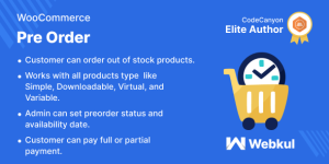 Unlock pre-orders and gain early sales with the WordPress WooCommerce Pre Order Plugin. Easy setup