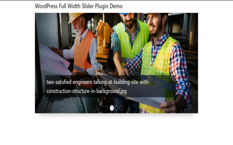 Wordpress Full Width Slider Plugin WordPress Plugin