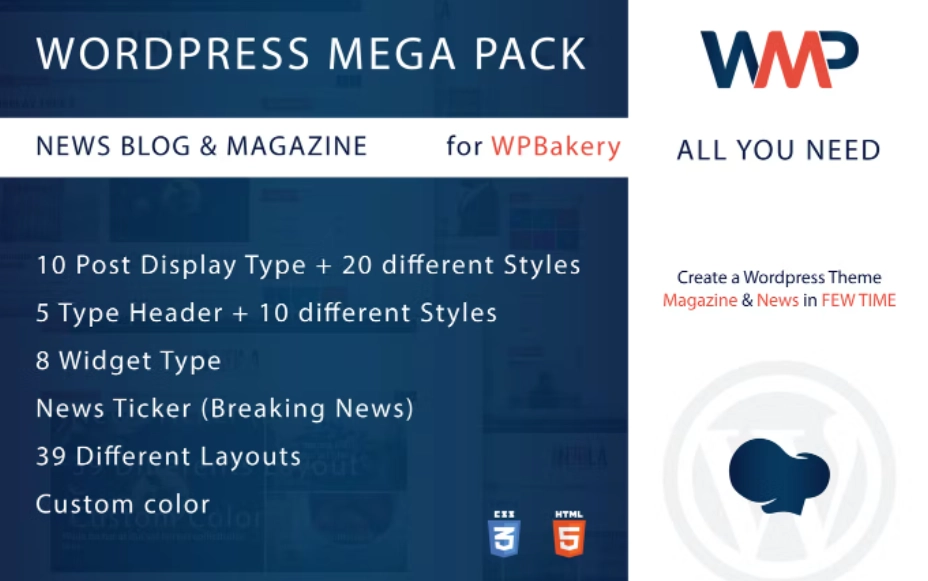 Welcome to Wordpress Mega Pack for WPBakery – News