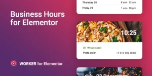 Introducing the Worker widget for Elementor Builder! This powerful tool displays your business hours in real-time