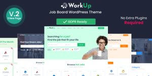 Discover Workup - a versatile Job Board WordPress Theme with advanced features. Get it now on Bevaultx