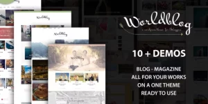 WorldBlog is the best blog and magazine theme for WordPress. Build your blog or magazine theme has never been easy. You can choose one from all our demos available. All demos are imported in one click.