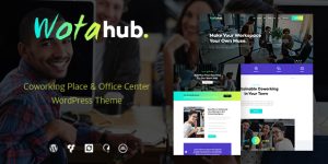 Build a stylish and functional coworking space website with WotaHub. Available on ThemeForest