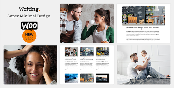 Writing is a clean and minimal blog theme for perfect for writers who need to create a personal blog site with simple creative features and effects to make readers feel the pleasure of reading blog posts and articles