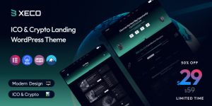 Launch your crypto project with XECO ICO Crypto Landing WordPress Theme. Modern