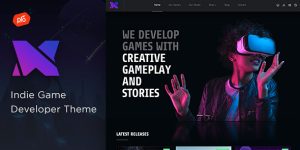 Create an Indie Game Developer website with this easy-to-customize and full-featured WordPress Theme. When purchasing this theme