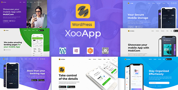 XooApp is a Pixel perfect match in mobile app landing pages niche