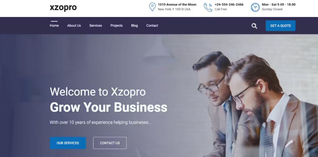 Discover Xzopro – the ultimate Finance and Business WordPress Theme! With stunning design