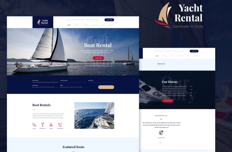 Yacht and Boat Rental modern  alluring premium WordPress Theme. It is crafted for an online presentation of yachts business and boats rental services. You can use it for renting a single yacht  boat or modify it as a corporate company page for any sales / rental agency. The…