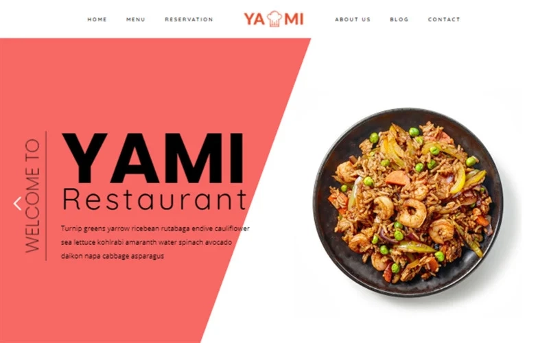 Yami is a clean and modern WordPress theme dedicate to Cafe  Restaurant or any food-related business website that needs an online reservation function. Was built with Elementor drag  drop page builder