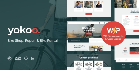 Elevate your bike business with Yokoo Bike Shop  Rental WordPress theme. Stunning design