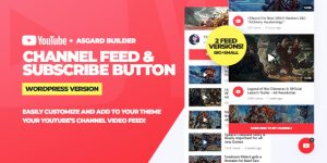 Youtube Channel Feeds and Subscribe Box Easy to Customize! Change colors