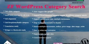 Unlock powerful search capabilities with ZF WordPress Category Search! This advanced tool features tab