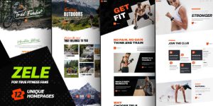 Power up your fitness site with the Zele Fitness Gym Sports WordPress Theme! Customizable