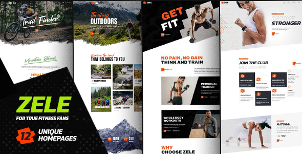 Power up your fitness site with the Zele Fitness Gym Sports WordPress Theme! Customizable