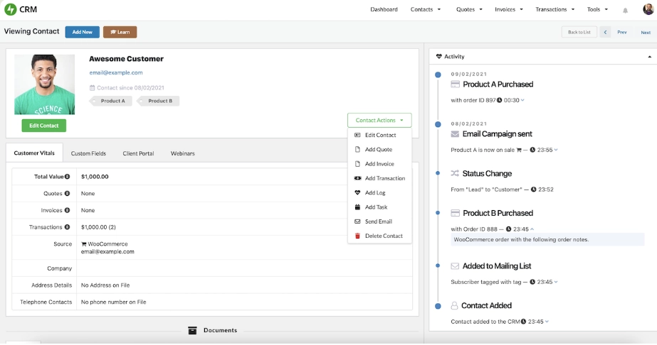 The easiest to use CRM for WooCommerce Download here for main free version of Jetpack CRX Acquire  nurture new leads