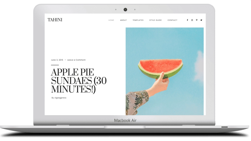 Discover the ZigZagPress Tahini WordPress Theme—an elegant