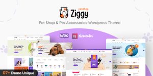 Transform your pet shop website with Ziggy – a premium WordPress theme! Fast