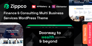 Transform your business site with the Zippco WordPress theme - sleek