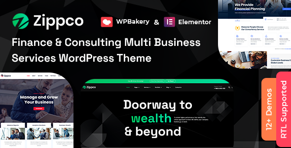 Transform your business site with the Zippco WordPress theme - sleek