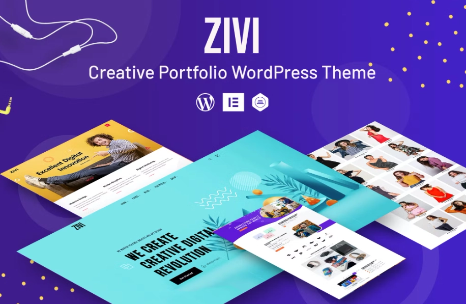 Zivi – Creative Portfolio WordPress Theme Core Features Quick One Click Import Responsive Design WooCommerce compatible Contact Form 7 compatible Elementor Page Builder compatible Detailed Theme Options Highly customizable typography settings 20+ Custom Elementor Elements Pre-built Header and Footer Templates Header  Footer builder – Edit your headers/footers within Elementor…