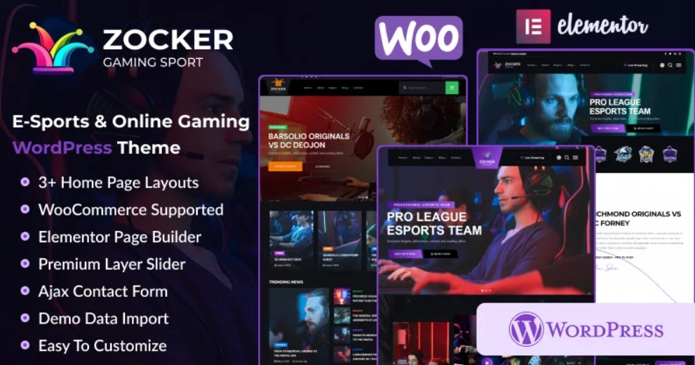 Elevate your gaming community with Zocker – E-Sports Online Gaming Clan News WordPress Theme by Templatemonster. Enjoy stunning design