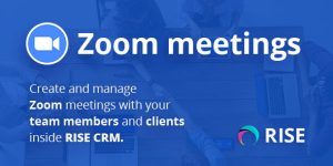 This is a plugin for RISE CRM that allows you to integrate with a single Zoom account which can be used by permitted team members/clients to create/manage Zoom meetings.