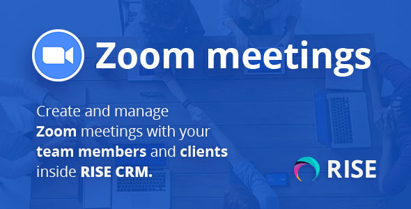 This is a plugin for RISE CRM that allows you to integrate with a single Zoom account which can be used by permitted team members/clients to create/manage Zoom meetings.