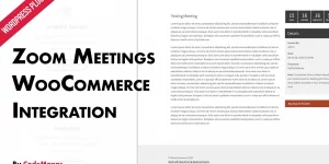 Zoom Meetings for WooCommerce allows you to automate your zoom meetings directly from your WordPress dashboard by linking zoom meetings to your WooCommerce products automatically.