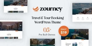 Zourney is a remarkable Travel Tour Booking WordPress theme with stunning designs