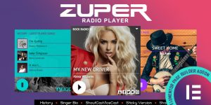 Elevate your online radio with Zuper - Shoutcast  Icecast Radio Player. Integrates with Elementor for easy setup and customization. Subscribe to Bevaultx.