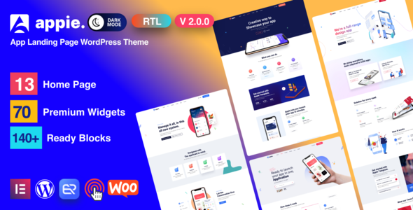 The Appie App Landing Page WordPress theme is a modern and versatile theme designed for showcasing and promoting mobile applications. It is perfect for app developers