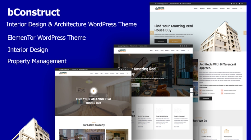 Discover bConstruct – the ultimate Interior Design  Architecture WordPress Theme! Perfect for architecture firms