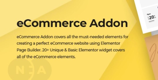 eCommerce Addon covers all the must-needed elements for creating a perfect eCommerce website using Elementor Page Builder. 20+ Unique  Basic Elementor widget covers all of the eCommerce elements.