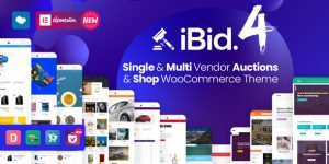 iBid is a professional theme for any kind of auctions marketplace. Now the theme comes with two different multi-vendor auctions demos: Electrons and Automotive Auctions.