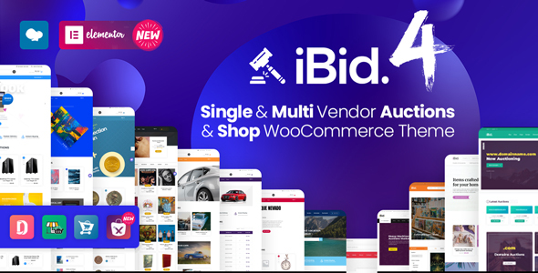 iBid is a professional theme for any kind of auctions marketplace. Now the theme comes with two different multi-vendor auctions demos: Electrons and Automotive Auctions.