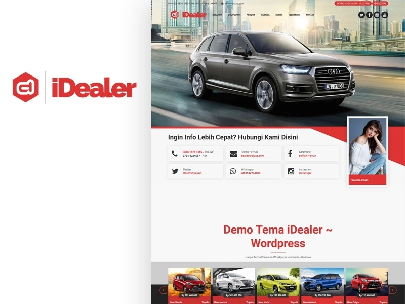 The iDealer WP theme is made for car and motorcycle dealer websites that use WordPress CMS. Equipped with post Events