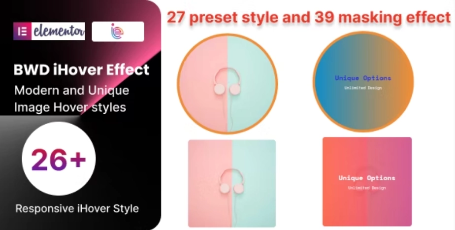 Boost your site's visual appeal with the iHover effect addon for Elementor. Add stunning hover effects without coding. Perfect for WordPress users!