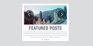 Featured Posts displays featured images and excerpts from posts