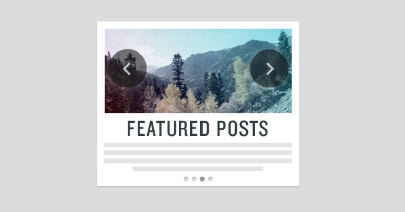 Featured Posts displays featured images and excerpts from posts