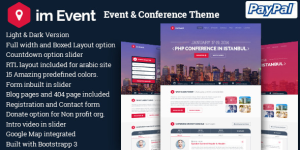 im Event – Event  Conference WordPress templates are chiefly renowned for their superb design quality and elite customer support. It has massive sales of above 1850 and is highly recommended by numerous customers. It has an added background of an MP3 track with three variants worth $150 for free.…